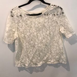 Gap factory cream lace top